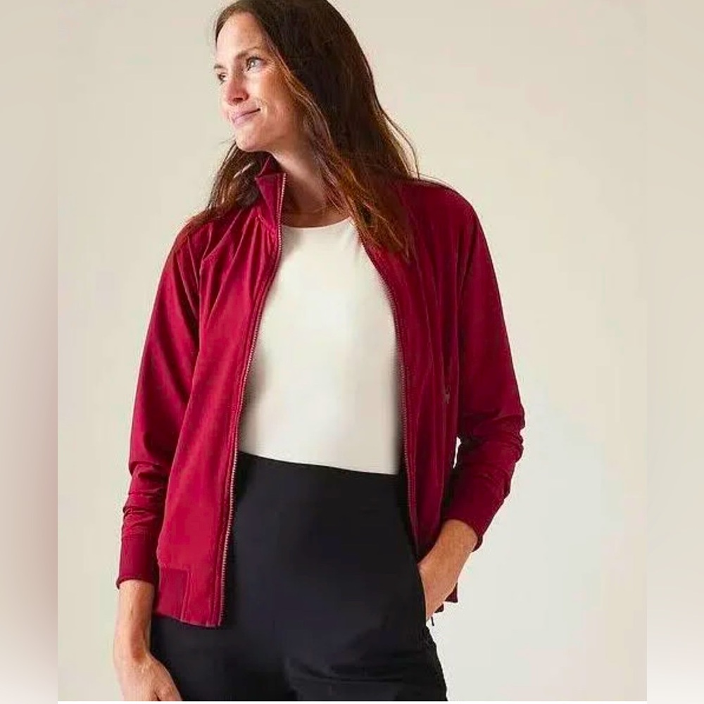 Athleta Women's Red Bomber Jacket